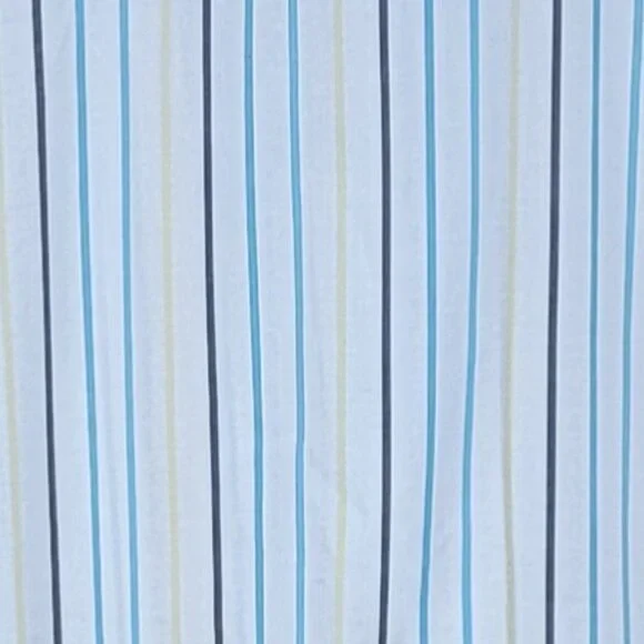 Alex Marie Teal Black Yellow Stripe Wrinkle Free Stretch 3/4 Sleeve Shirt - 16 - Picture 2 of 7